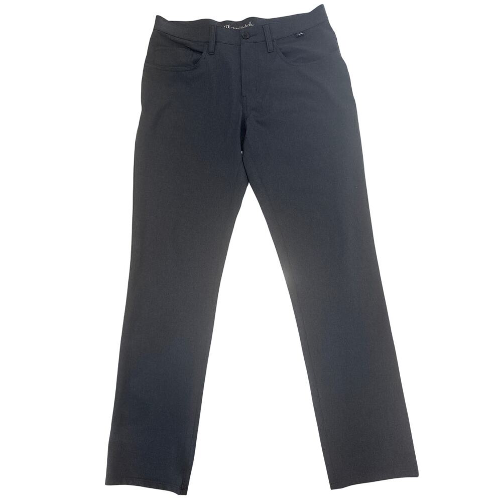 TravisMathew Men's Slack Golf Pants, Black Size 32 EUC outdoor resort vacation
